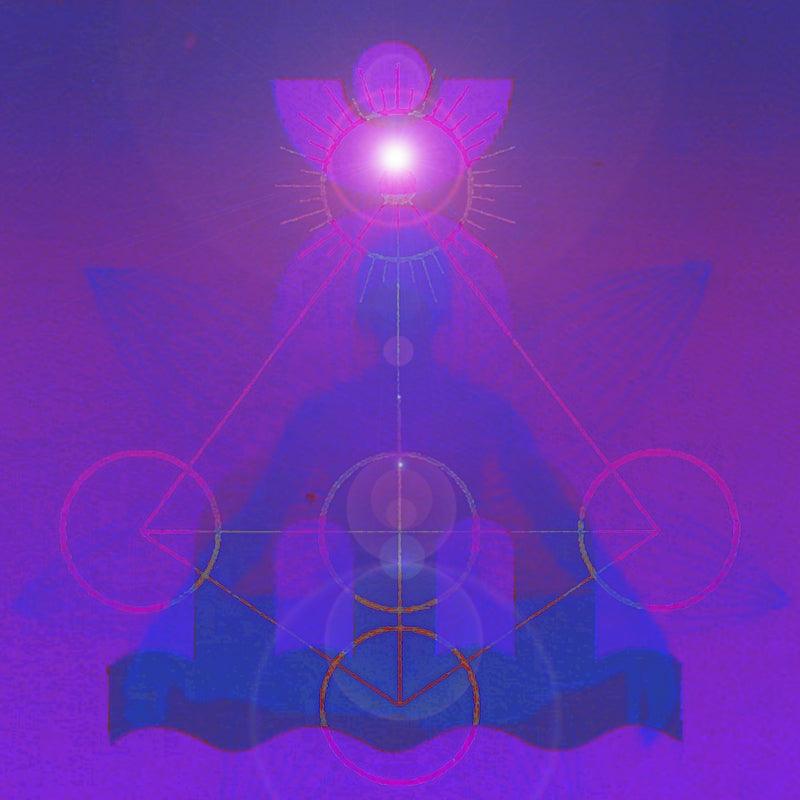 Motivational Digital Painting digital art titled 'Meditation', 18x18 inches, by artist PANNA JAIN on canvas