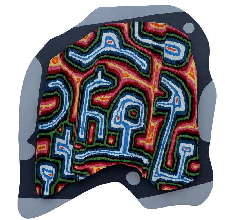 Abstract mixed media painting titled 'Melting Metamorphosis 3', 33x32 inches, by artist Bhuwal Prasad on Mixedmedia