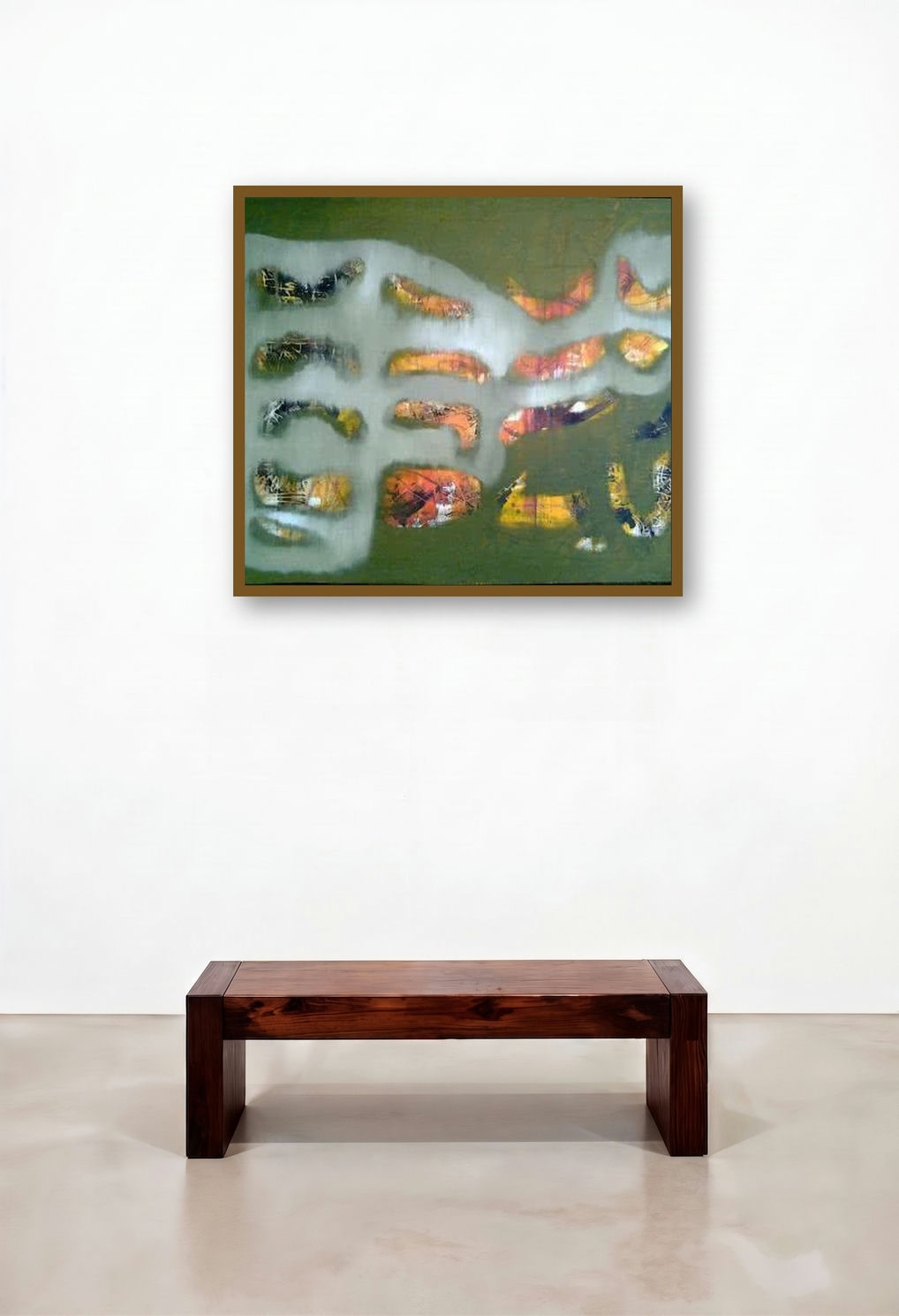 Memories 1 by artist Ranjith Raghupathy displayed in a Contemporary Hotel Lobby