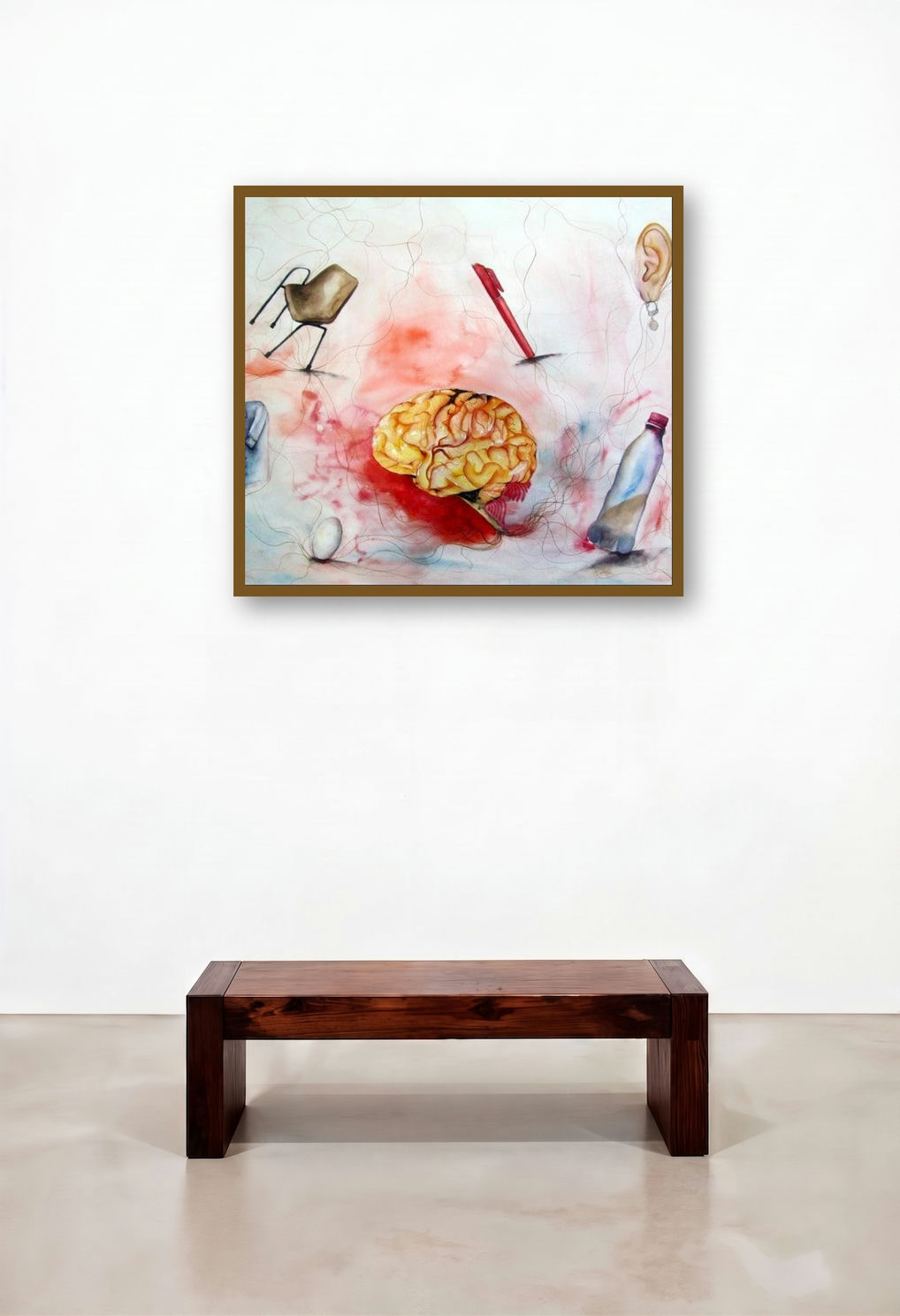 Mental Retardness (Mind Matters) by artist Pranita Das displayed in a Art Deco Hallway