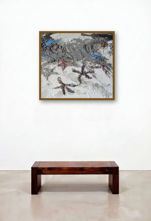 Meraviglie (Celestial Shore) by artist Francesca Monico displayed in a Elegant Bedroom