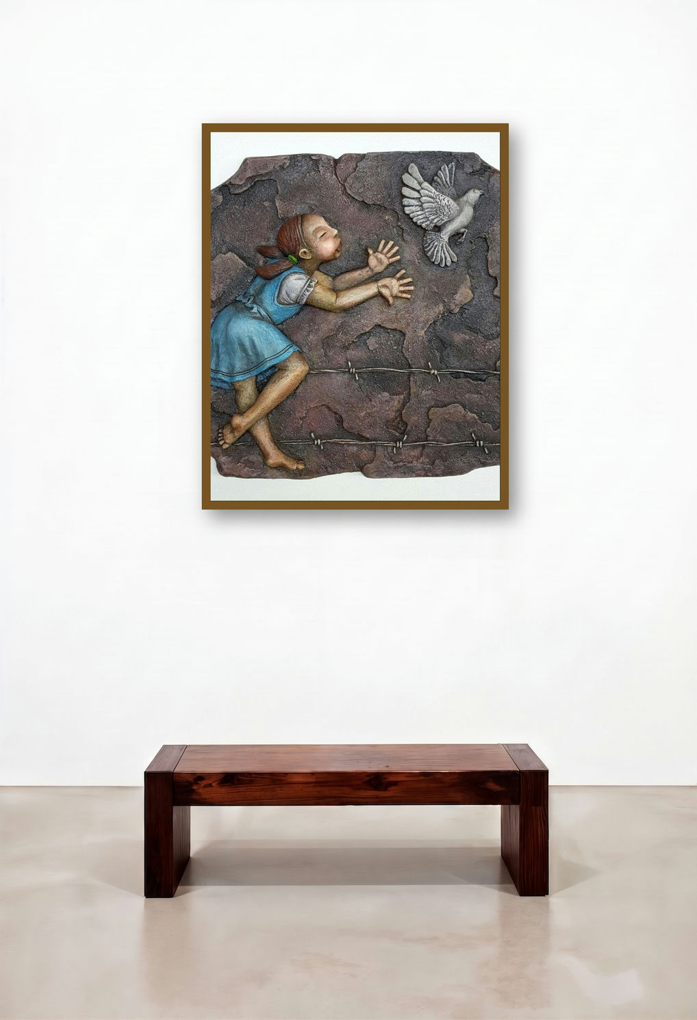 Message The Peace (Soaring Through Stories) by artist Shashikant Charbe displayed in a Modern Penthouse