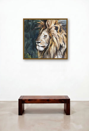 Messy Mane by artist Shagufta Mehdi displayed in a Modern Bedroom