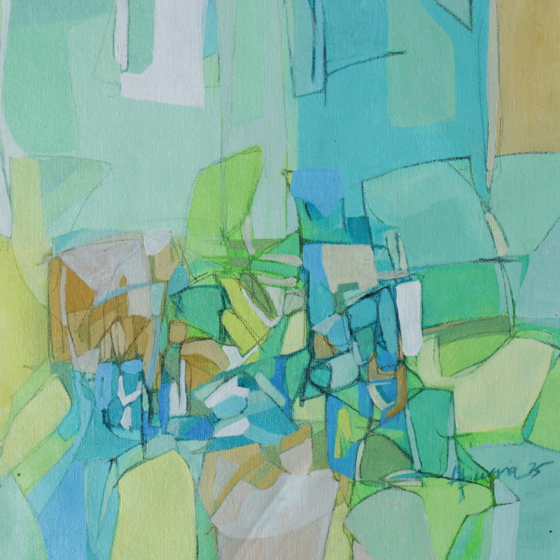 Metaphor Of Life C' abstract mixed-media painting by artist Apurva Singh, 16x16 inch, on canvas