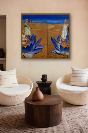 Migrating Mirage (Desert Dreams) by artist Daina Mohapatra displayed in a Luxury gallery