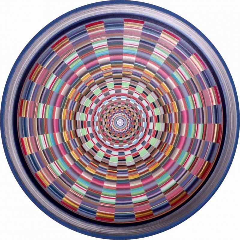 Abstract acrylic painting titled 'Mind Target', 26x26 inches, by artist Ghanshyam Gupta on Canvas