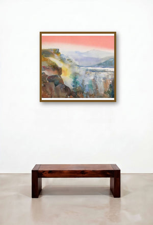 Mindcsape 32 (Ethereal Valley) by artist Sunil Kale displayed in a Coastal Study