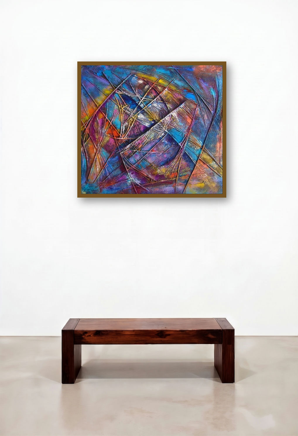 Miracle Within (Interwoven Dimensions) by artist Purnima Gupta displayed in a Art Deco Foyer