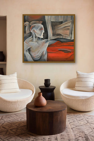 Miss You 2 (Contemplation) by artist Akashay Avsare displayed in a Luxury gallery