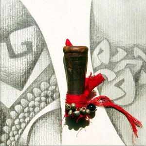 Mixed Media Abstract Iii by Mohit Bhatia, Original Paper Abstract Painting on Paper, X-Small Square Wall Art