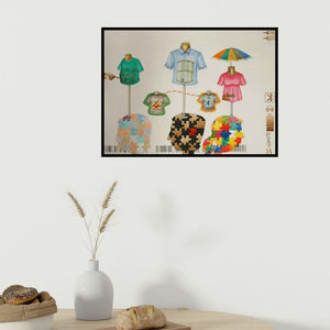 In-situ view of Nandkishor Saindane's 'Mobile Mind A (The Connected Mind)' painting in a room