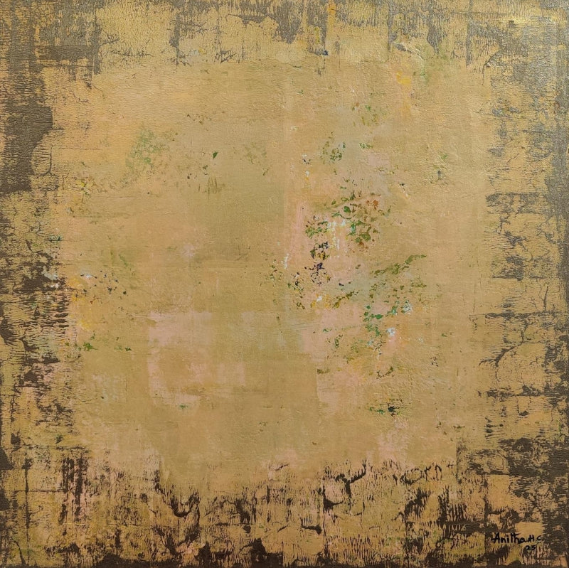 Momentum 4' abstract acrylic painting by artist Anitha H C, 30x30 inch, on canvas