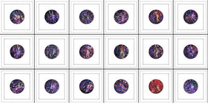 Mona (Two Women and a Parrot) by Amit Dodiya, Original Glass Abstract Painting on Glass, Large Horizontal Wall Art
