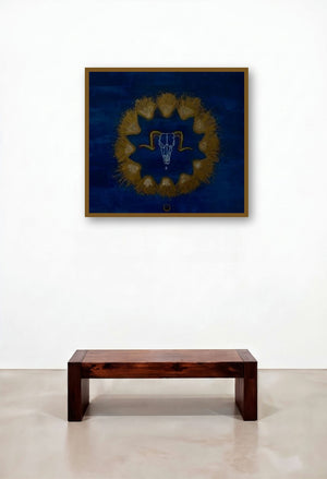 Monoscope End Of Transmission by artist Marco Antonio Abbagnara displayed in a Classic Foyer