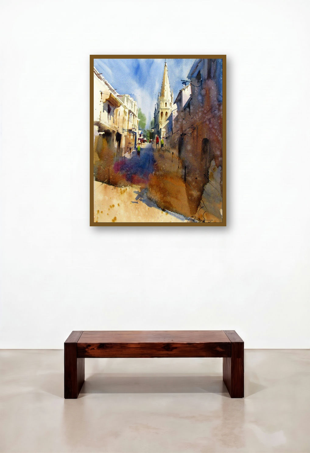 Monprimblanc Street by artist Vikrant Shitole displayed in a Art Deco Lounge