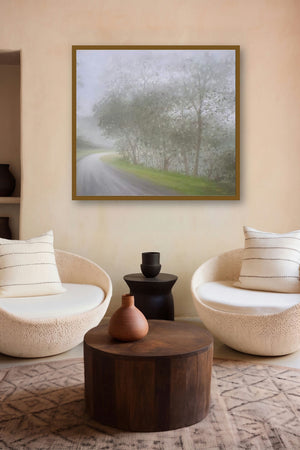 Monsoon Curve by artist Fareed Ahmed displayed in a Modern gallery