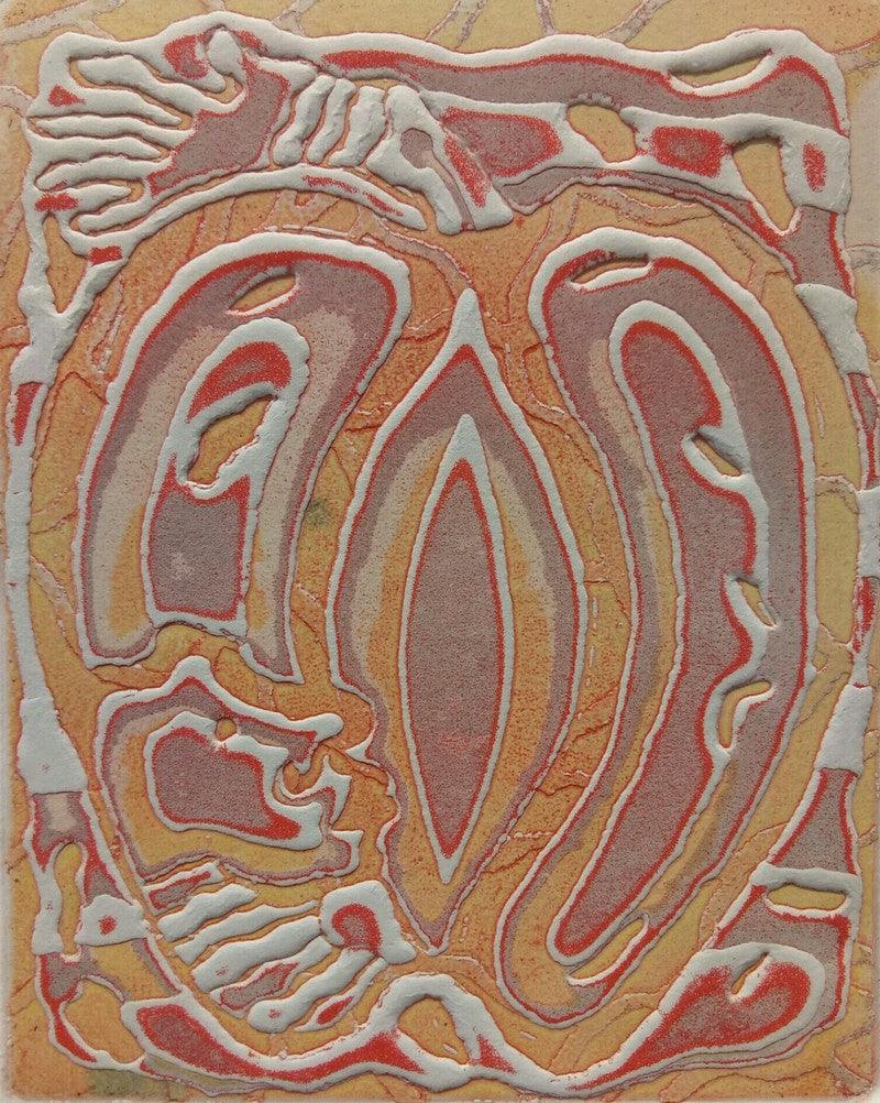 contemporary printmaking titled 'Mood', 6x4 inches, by artist Kapil Verma on Paper