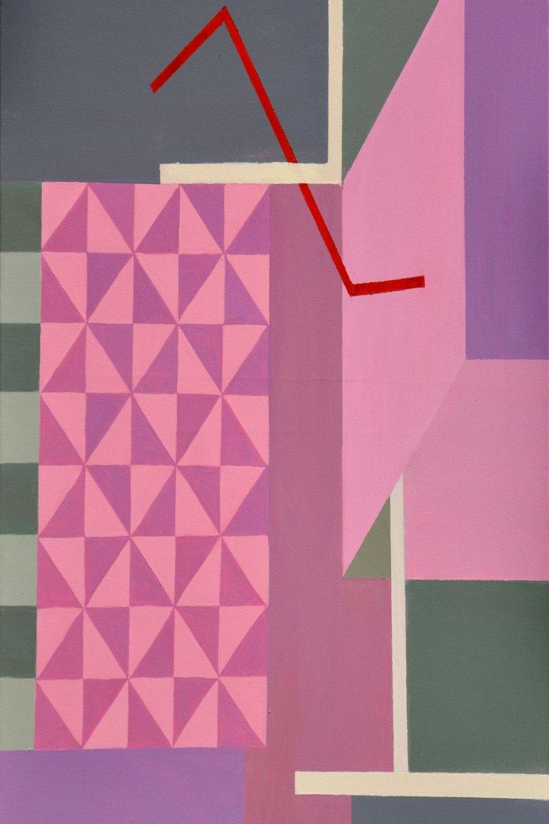 Abstract acrylic painting titled 'Moods 2', 24x36 inches, by artist Shivani Garg on Canvas