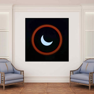 In-situ view of Ghanshyam Gupta's 'Moon (Celestial Dance**)' painting in a room