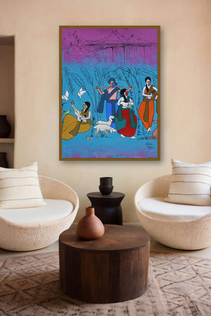 Morn (Harmony in Nature) by artist Chetan Katigar displayed in a Museum Style gallery