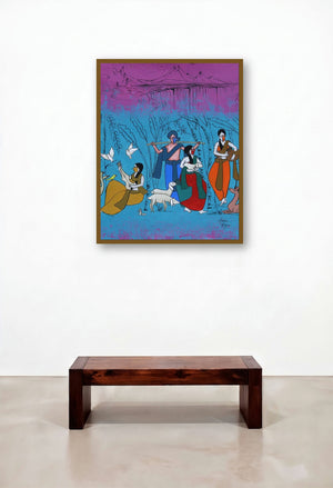 Morn (Harmony in Nature) by artist Chetan Katigar displayed in a Industrial Hotel Suite