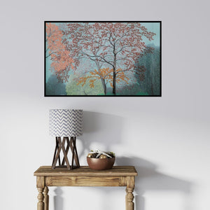 In-situ view of Shuvankar Maitra's 'Morning' painting in a room