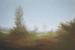 Mountain View Ii by Fareed Ahmed, Original Oil Landscape Painting on Canvas, Medium Horizontal Wall Art