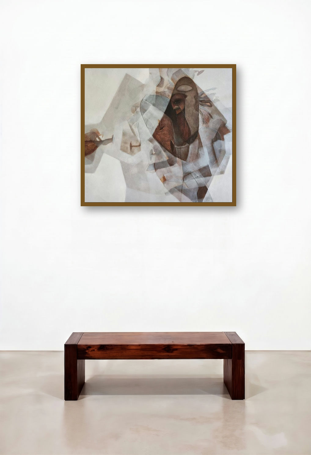 Multiple Reality (Interconnected Forms**) by artist Pratik Risbud displayed in a Transitional Bedroom