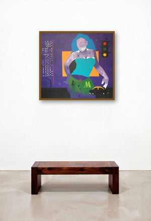Mumbai 1 (Urban Muse) by artist Ranjit Singh displayed in a Designer Hotel Suite
