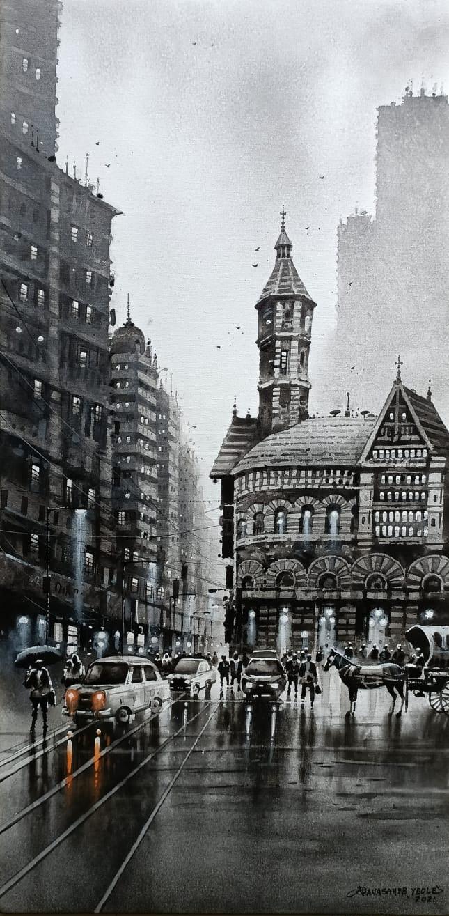 Mumbai Series 1 painting by Nanasaheb Yeole