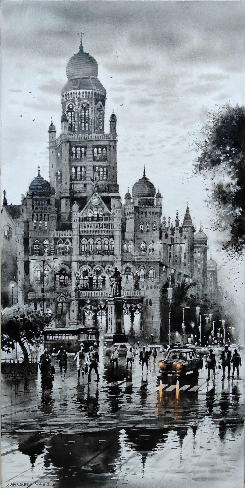 Mumbai Series 6 painting by Nanasaheb Yeole