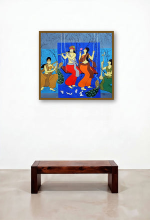 Murari (Musical Interlude) by artist Chetan Katigar displayed in a Luxury Family Room