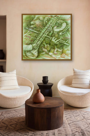 Music 1 by artist Darshan Sharma displayed in a Boutique gallery