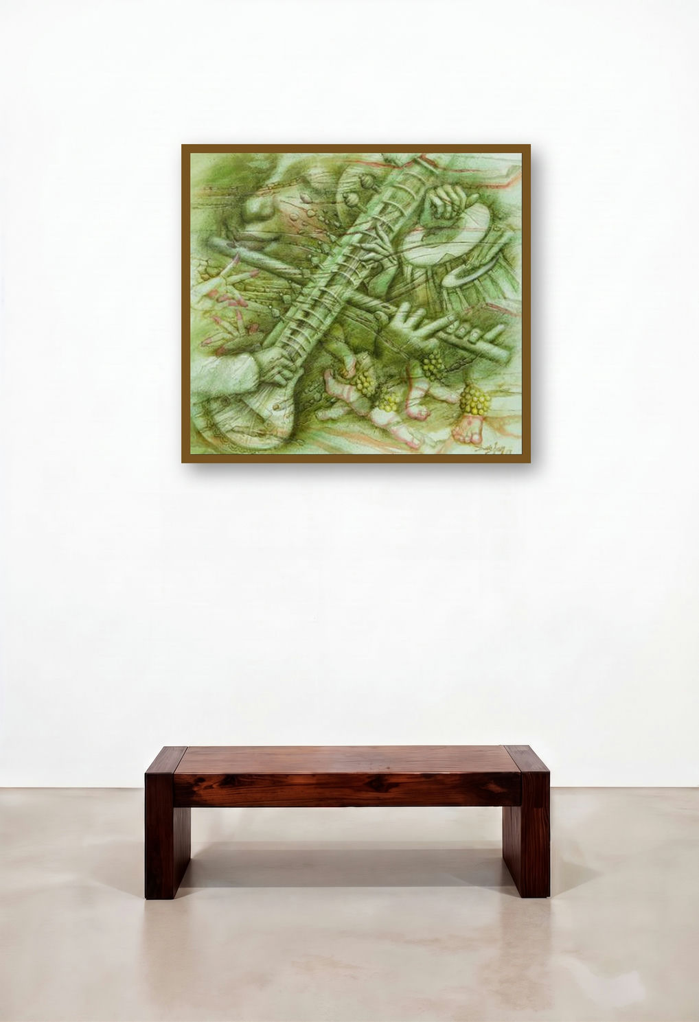 Music 1 by artist Darshan Sharma displayed in a Traditional Family Room