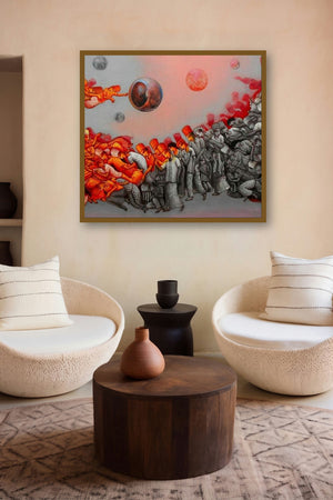 Music Series 1 (The Great Divide) by artist Samir Sarkar displayed in a Curated gallery