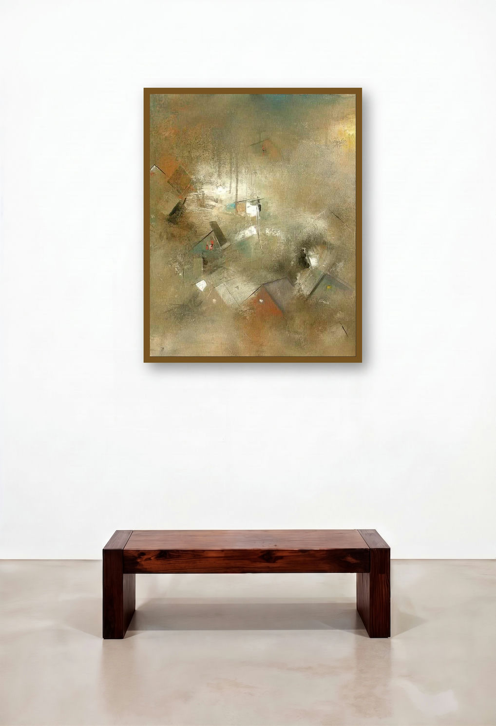 My City by artist M Singh displayed in a Elegant Lounge