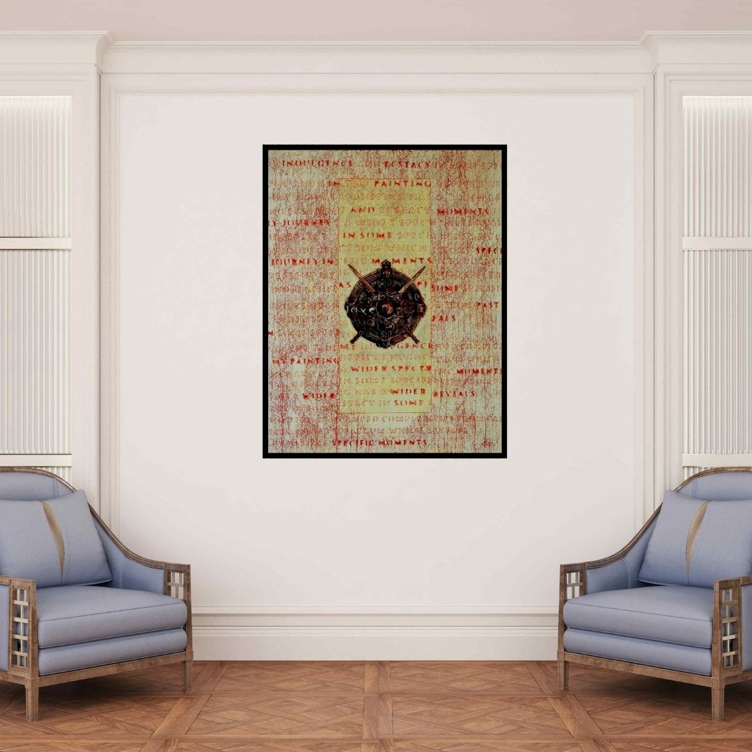 In-situ view of T Raju Gopalarao's 'My Ecstasy 4 (Indulgence and Ecstasy)' painting in a room