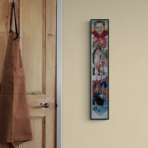 Preview of 'My First Glance' Painting by Sumana Som shown on a wall in a furnished room.