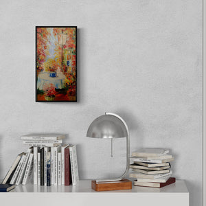 Kiran Bableshwar's 'My Garden Edition2 (A Feast for the Eyes)' Painting visualized above a sofa in a contemporary room