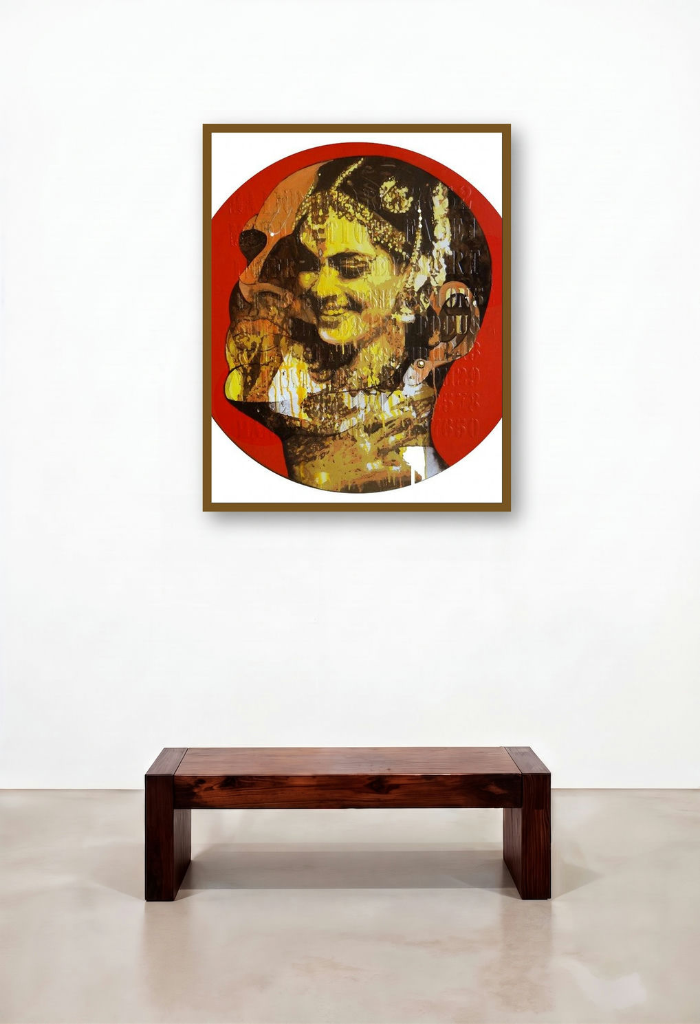 Myth (Radiant Bride) by artist Nayanjeet Nikam displayed in a Modern Foyer