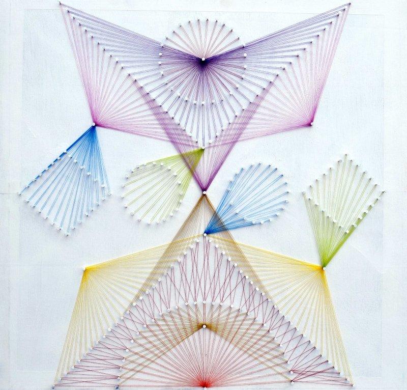 Abstract mixed media titled 'Nailed It Series No 10', 33x33 inches, by artist Sumit Mehndiratta on wood