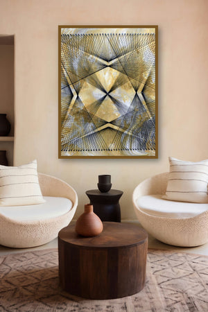 Nailed It Series No 31 (Interwoven Geometry) by artist Sumit Mehndiratta displayed in a Contemporary gallery