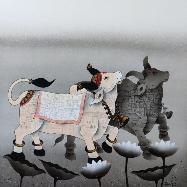 Nandi 1 painting by Paras Parmar