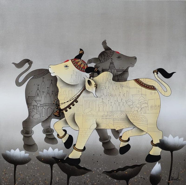 Nandi 3 painting by Paras Parmar