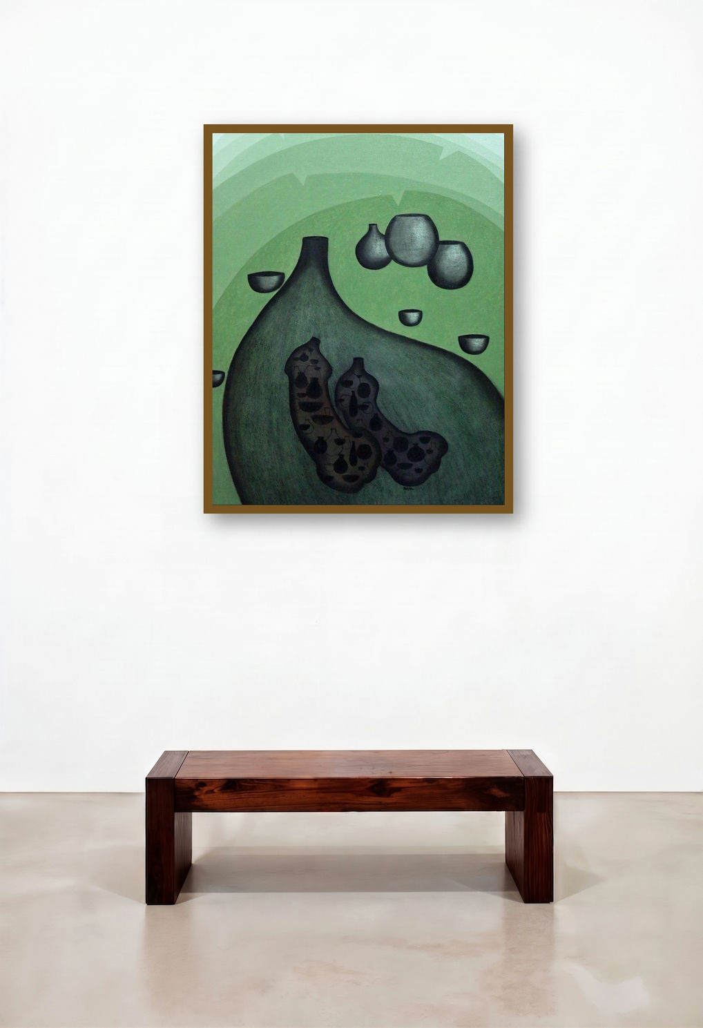 Nativity 1 (Vessel Within Vessel) by artist Pravin Shinde displayed in a Traditional Study