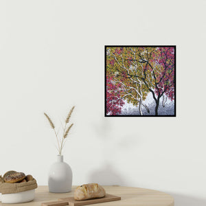 In-situ view of Sanjay Devsale's 'Nature 3' painting in a room