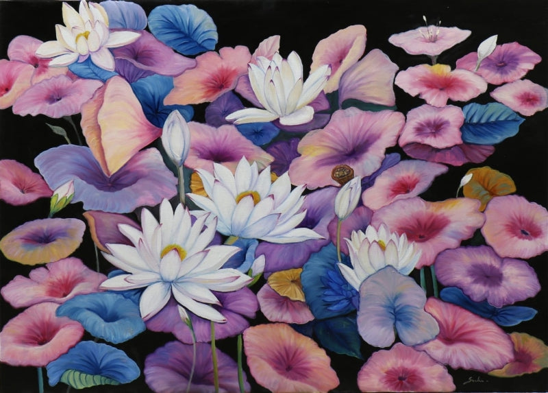 Nature Basket 37' nature oil painting by artist Sulakshana Dharmadhikari, 30x42 inch, on canvas