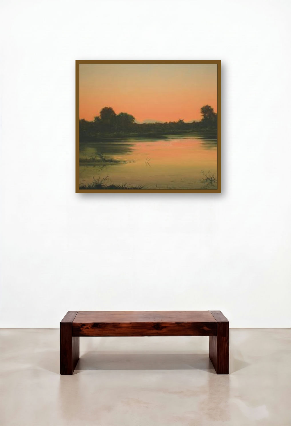 Nature Beauty Ii by artist Fareed Ahmed displayed in a Rustic Hotel Lobby