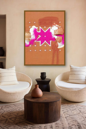 Nature Human And Culture 1 (Rangoli Starburst) by artist Onkar Kshirsagar displayed in a Contemporary Exhibition gallery