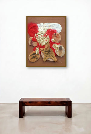 Nature Human And Culture 3 (Fossils 1) by artist Onkar Kshirsagar displayed in a Art Deco Family Room